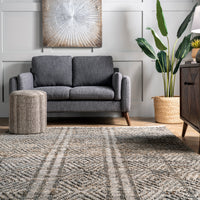 Nuloom Alden Diamonds Nal3309A Dark Gray Area Rug