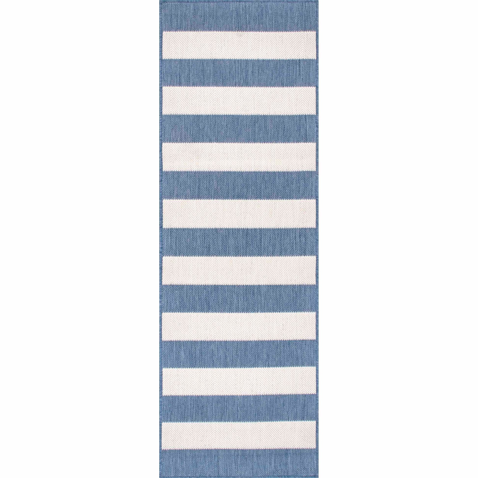 Nuloom Alexis Striped Nal2865B Blue Area Rug