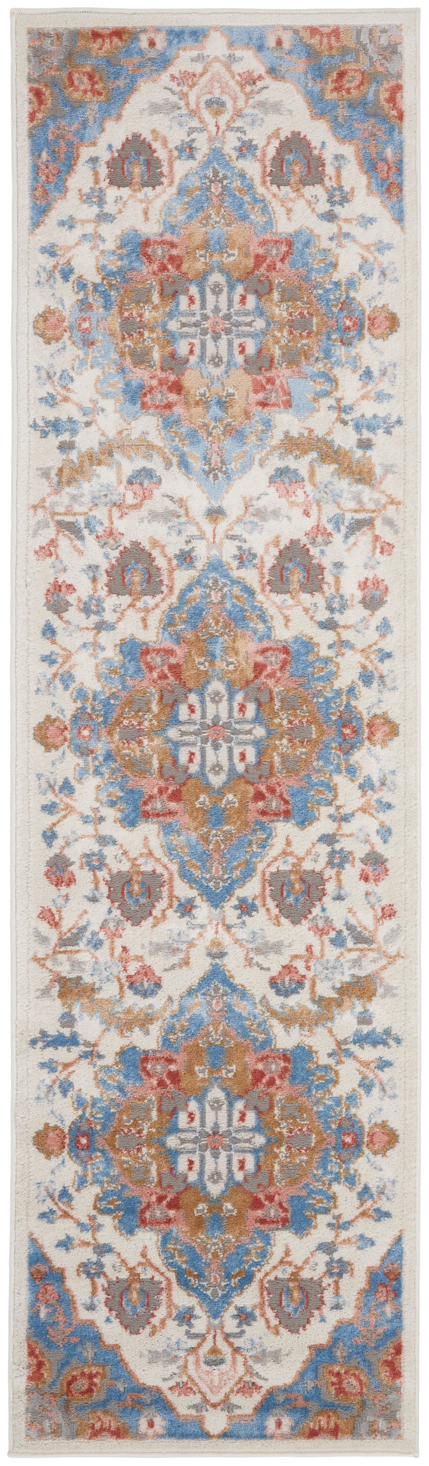 Nourison Elation Etn09 Ivory Blue Area Rug