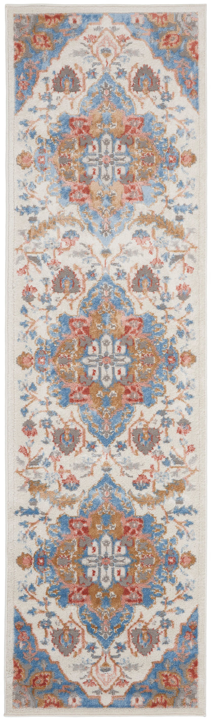 Nourison Elation Etn09 Ivory Blue Area Rug