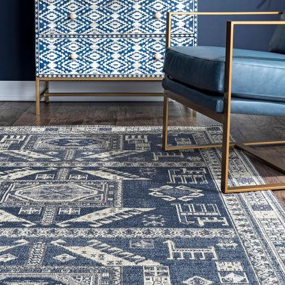 Nuloom Aztec Sahiry Naz2834B Navy Area Rug