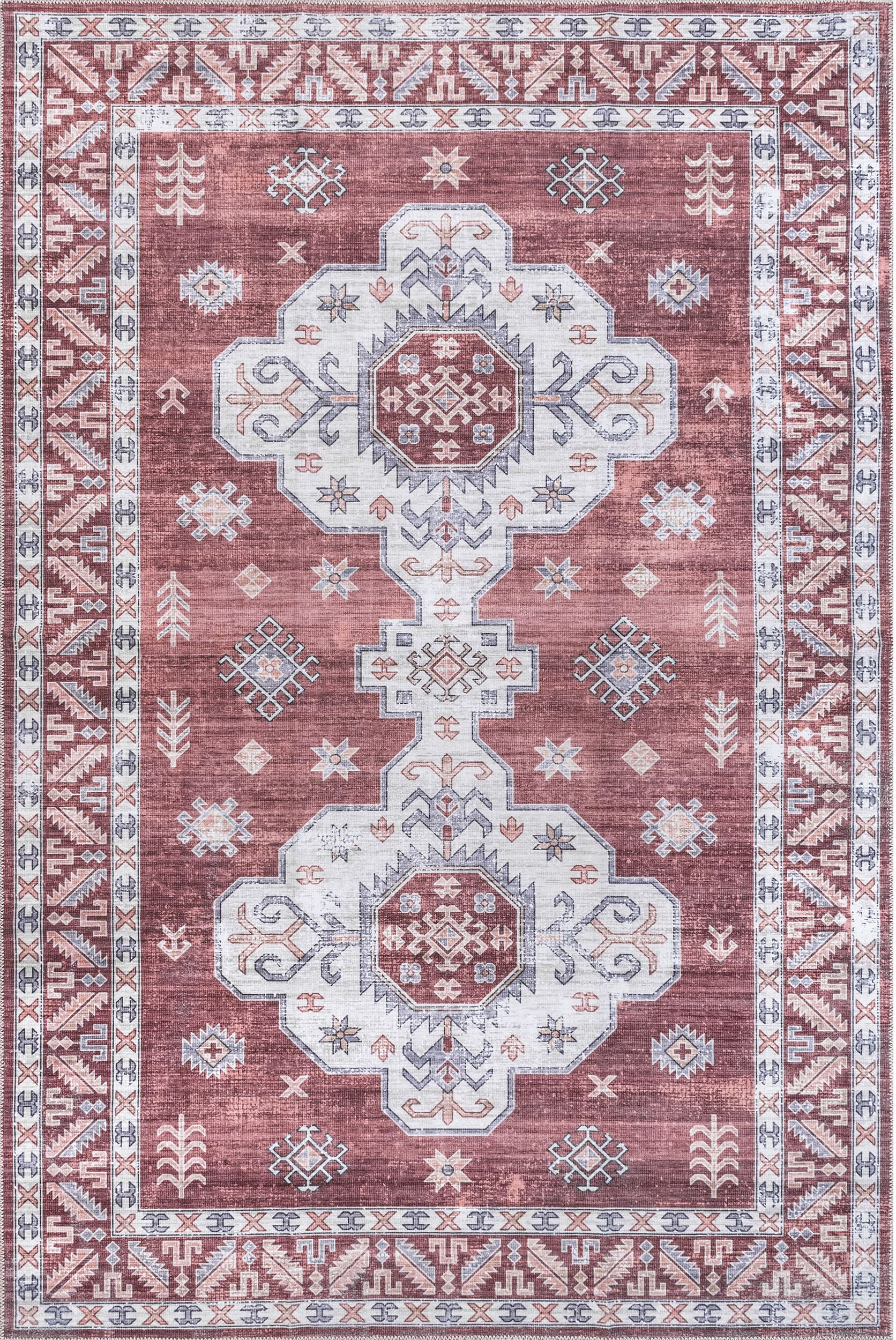 AreaRugs.com Wavaj Nwa1063B Rust Area Rug