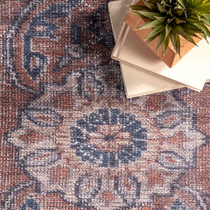 Nuloom Sariyah Printed Floral Nsa2611A Rust Area Rug