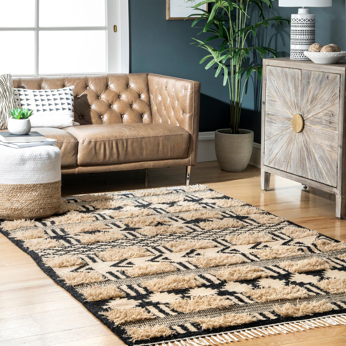 Nuloom Marianna Tribal Stripes Nma3327A Tan Area Rug