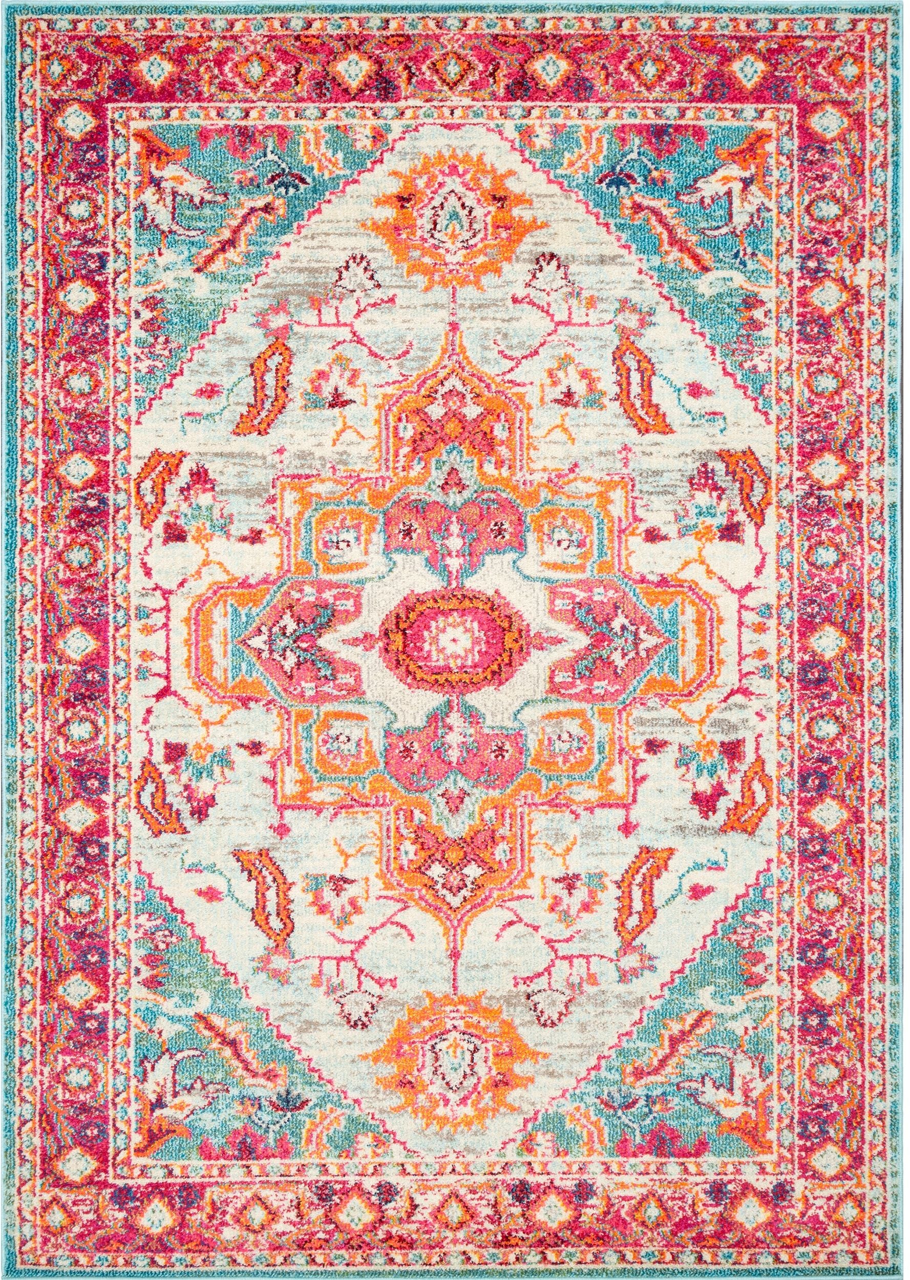 Nuloom Amina Herati Nam2264A Pink Area Rug