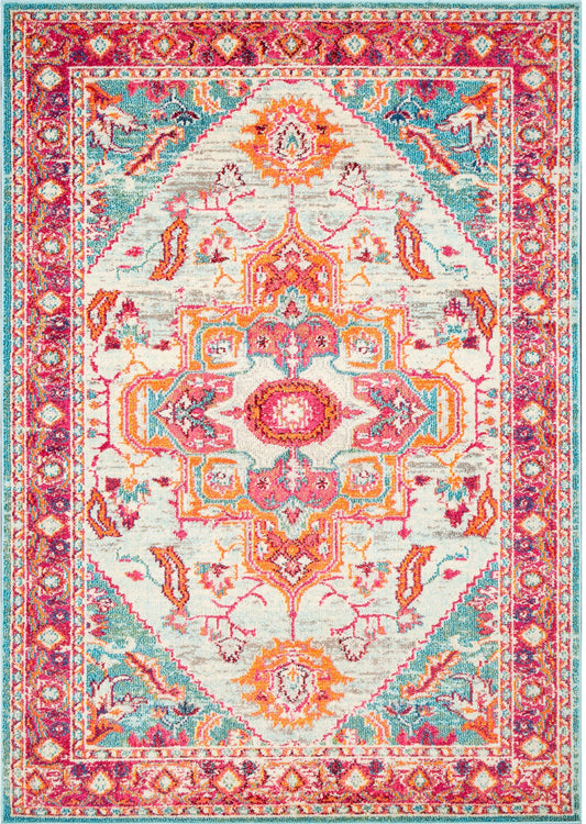 Nuloom Amina Herati Nam2264A Pink Area Rug