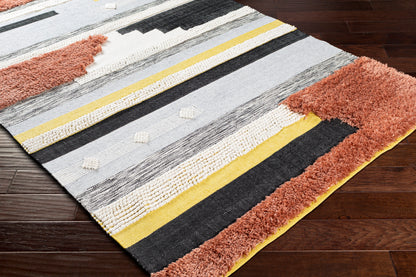 Surya Yuva Yuv-2300 Rust, Bright Yellow, Black, Medium Gray Area Rug