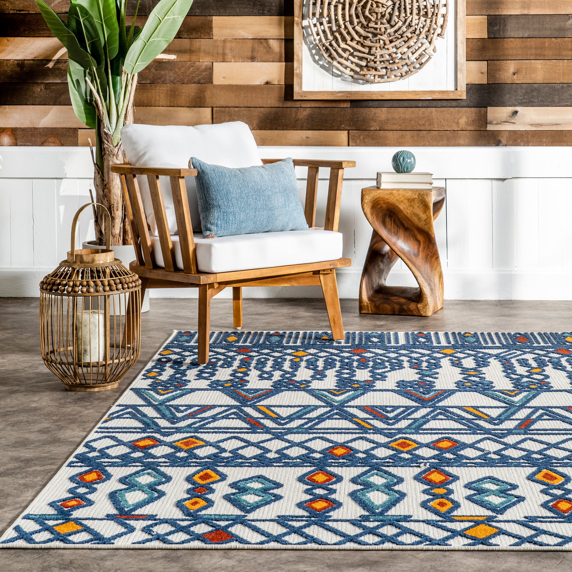 Nuloom Pennie Moroccan Transitional Npe2650A Blue Area Rug