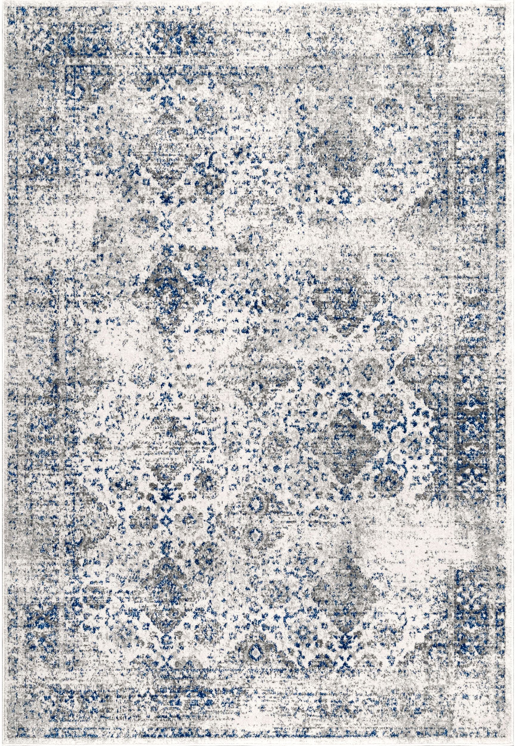 Nuloom Distressed Mabelle Ndi3131A Blue Area Rug