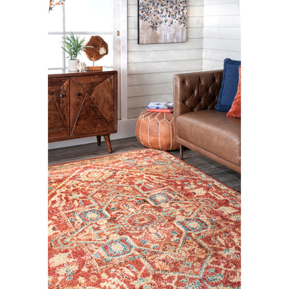 Nuloom Tabetha Tribal Nta3194C Rust Area Rug