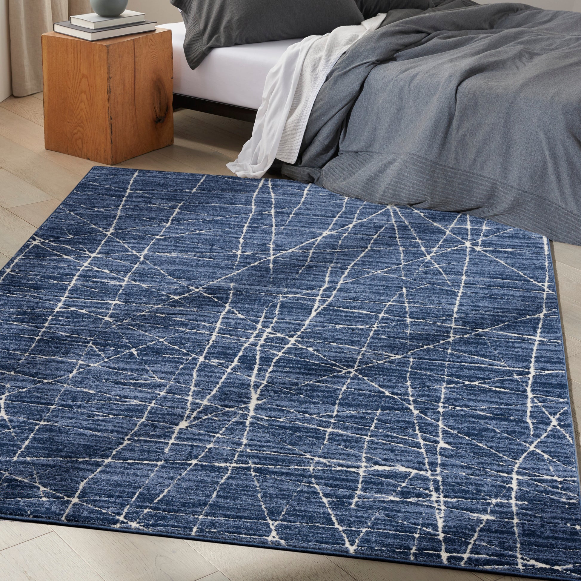 Calvin Klein Home Ck023 Balance Bln02 Blue/Ivory Area Rug