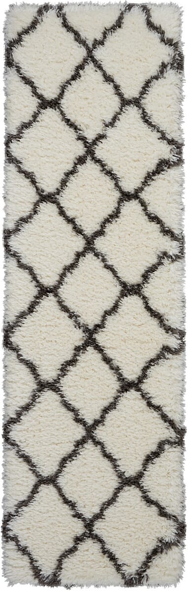 Nourison Luxe Shag Lxs02 White Shag Area Rug