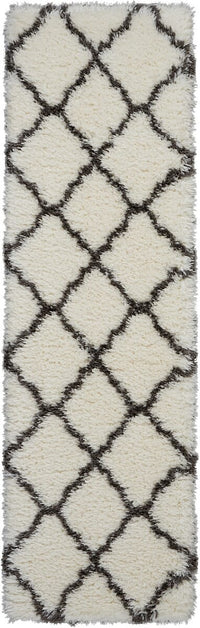 Nourison Luxe Shag Lxs02 White Shag Area Rug