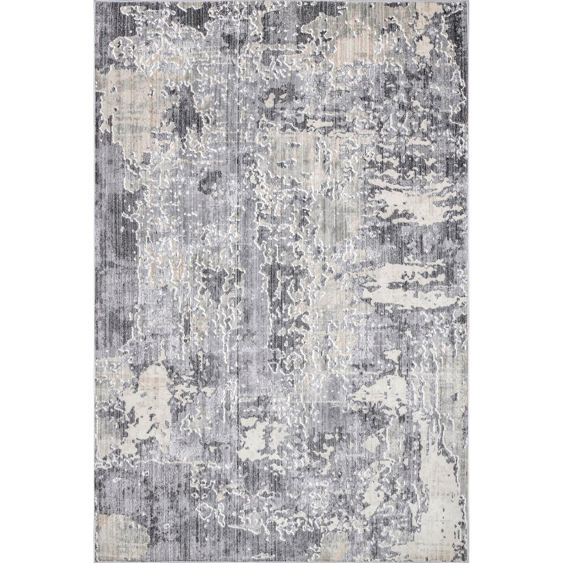 Nuloom Abstract Levitan Nab2550A Silver Area Rug