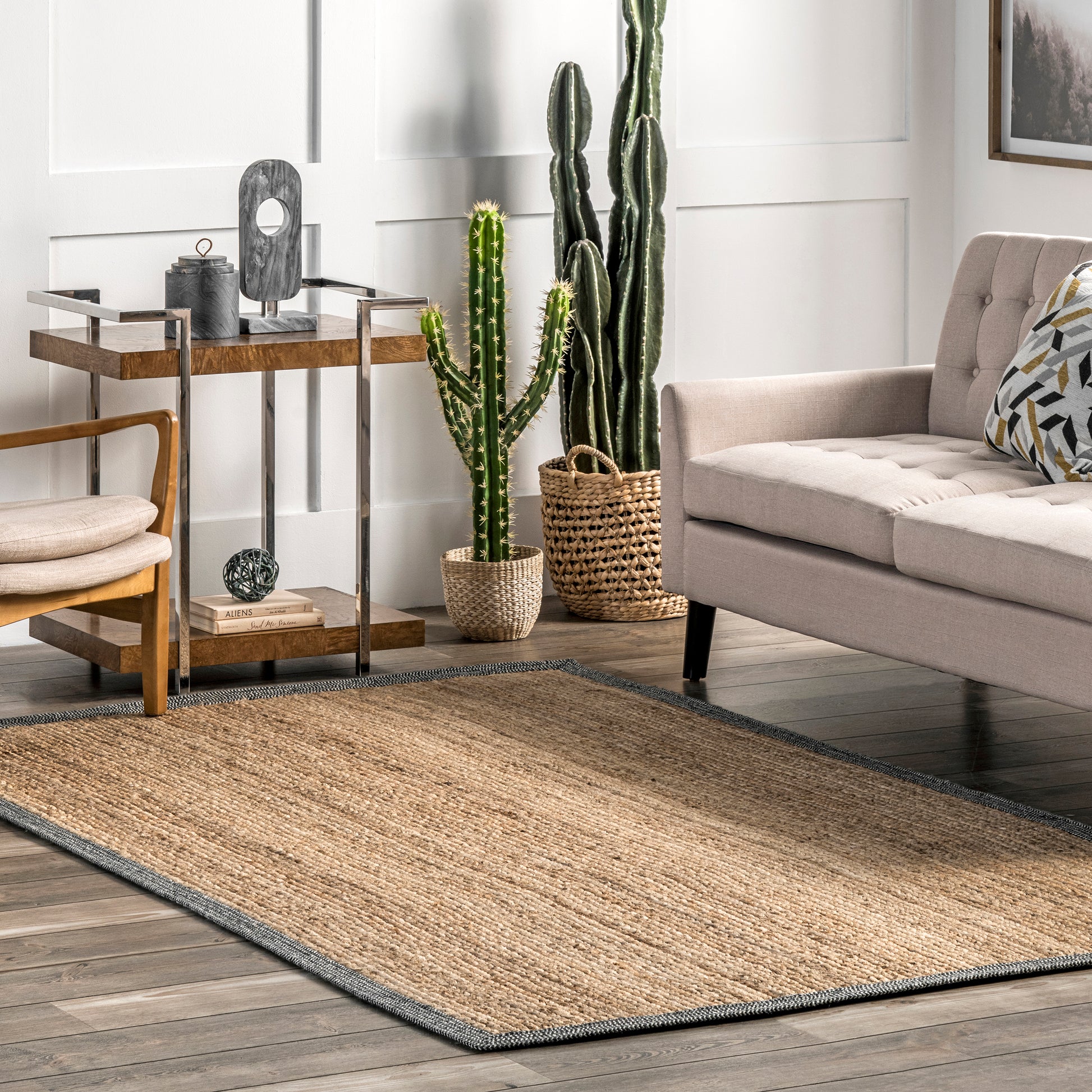 Nuloom Lina Border Nli3509A Natural Area Rug