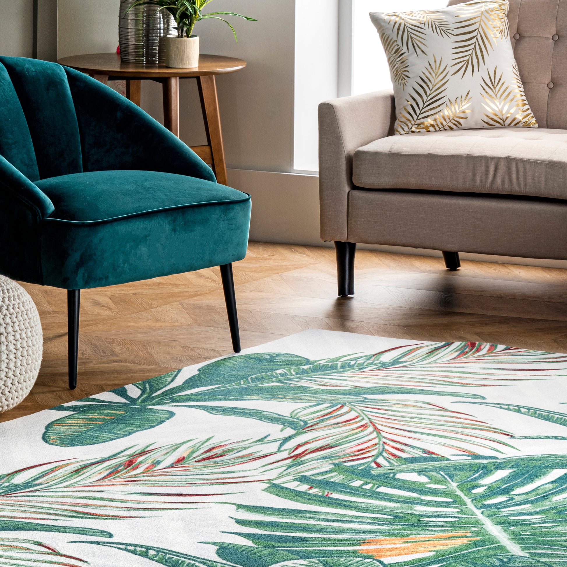 Nuloom Tropical Leaves Ntr2023A Multi Area Rug