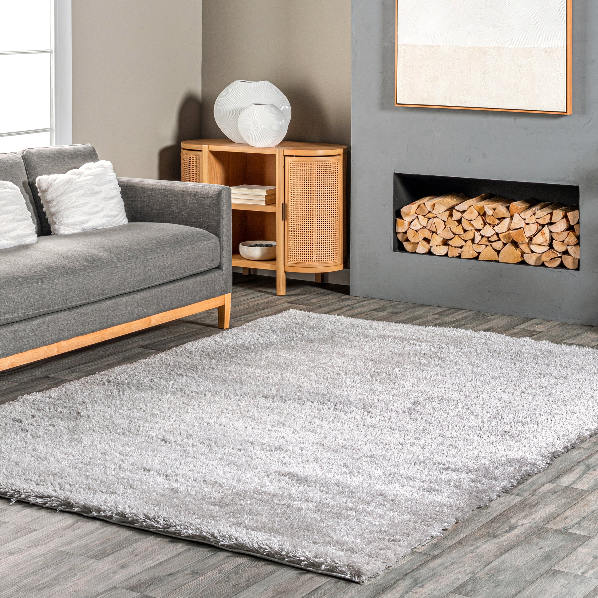 Nuloom Gynel Cloudy Ngy2913D Silver Area Rug