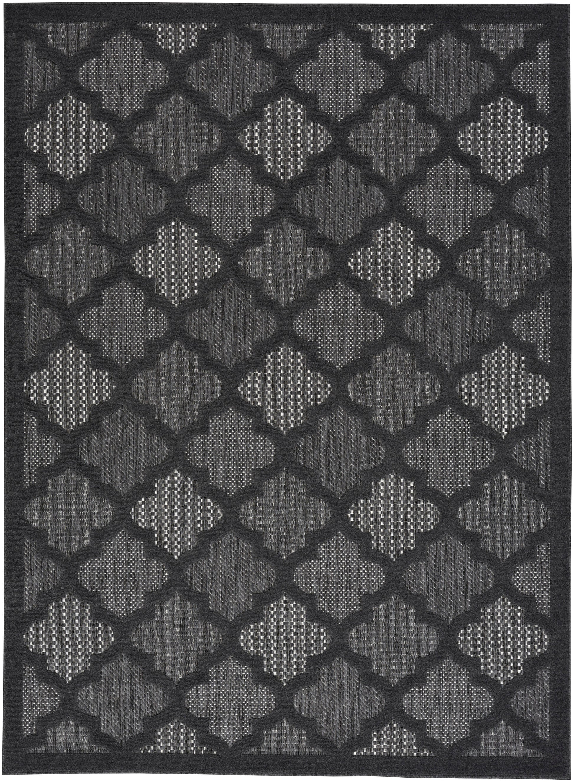 Nourison Easy Care Nes01 Charcoal/Black Area Rug