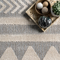 Nuloom Senna Banded Nse1319A Gray Area Rug