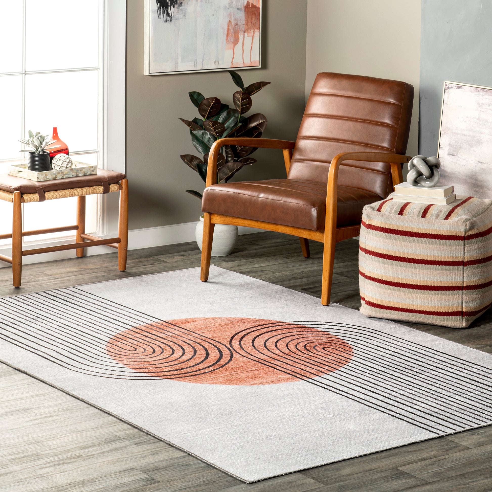 AreaRugs.com Wavaj Nwa1243A Beige Area Rug