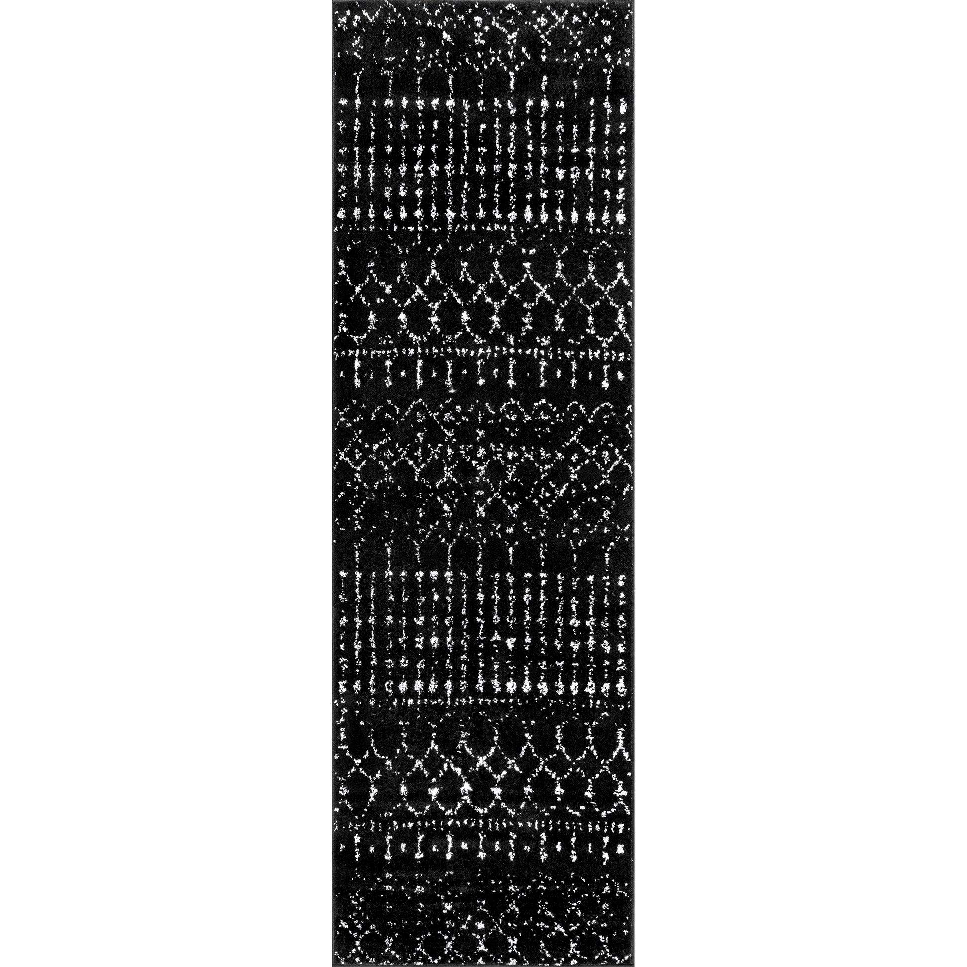 Nuloom Moroccan Blythe Nmo3123B Black And White Area Rug