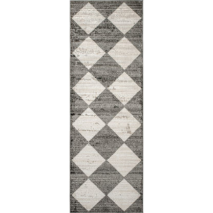Nuloom Gianna Checker Tile Ngi1605A Gray Area Rug