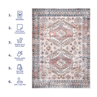 AreaRugs.com Wavaj Nwa1040D Peach Area Rug