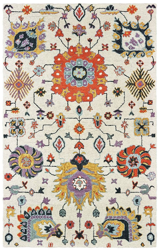 Oriental Weavers Sphinx Zahra 75502 Ivory / Orange Area Rug