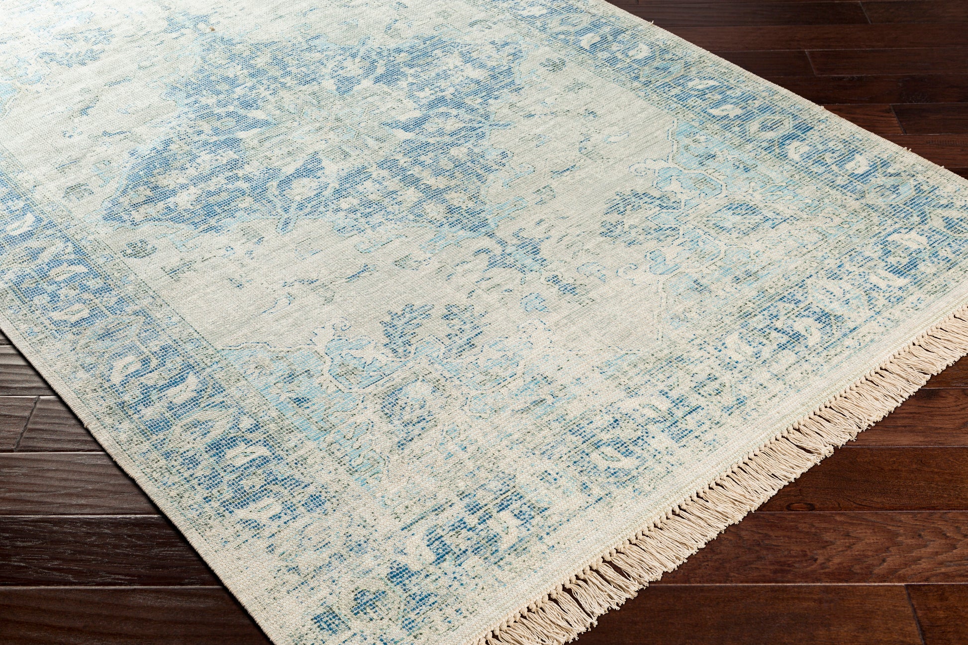 Surya Zainab Zai-2300 Sky Blue, Navy, Sage, Lime Area Rug