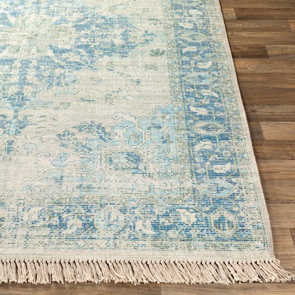 Surya Zainab Zai-2300 Sky Blue, Navy, Sage, Lime Area Rug