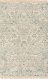 Surya Zainab Zai-2302 Sage, Dark Green, Lime, Pale Pink Rugs.