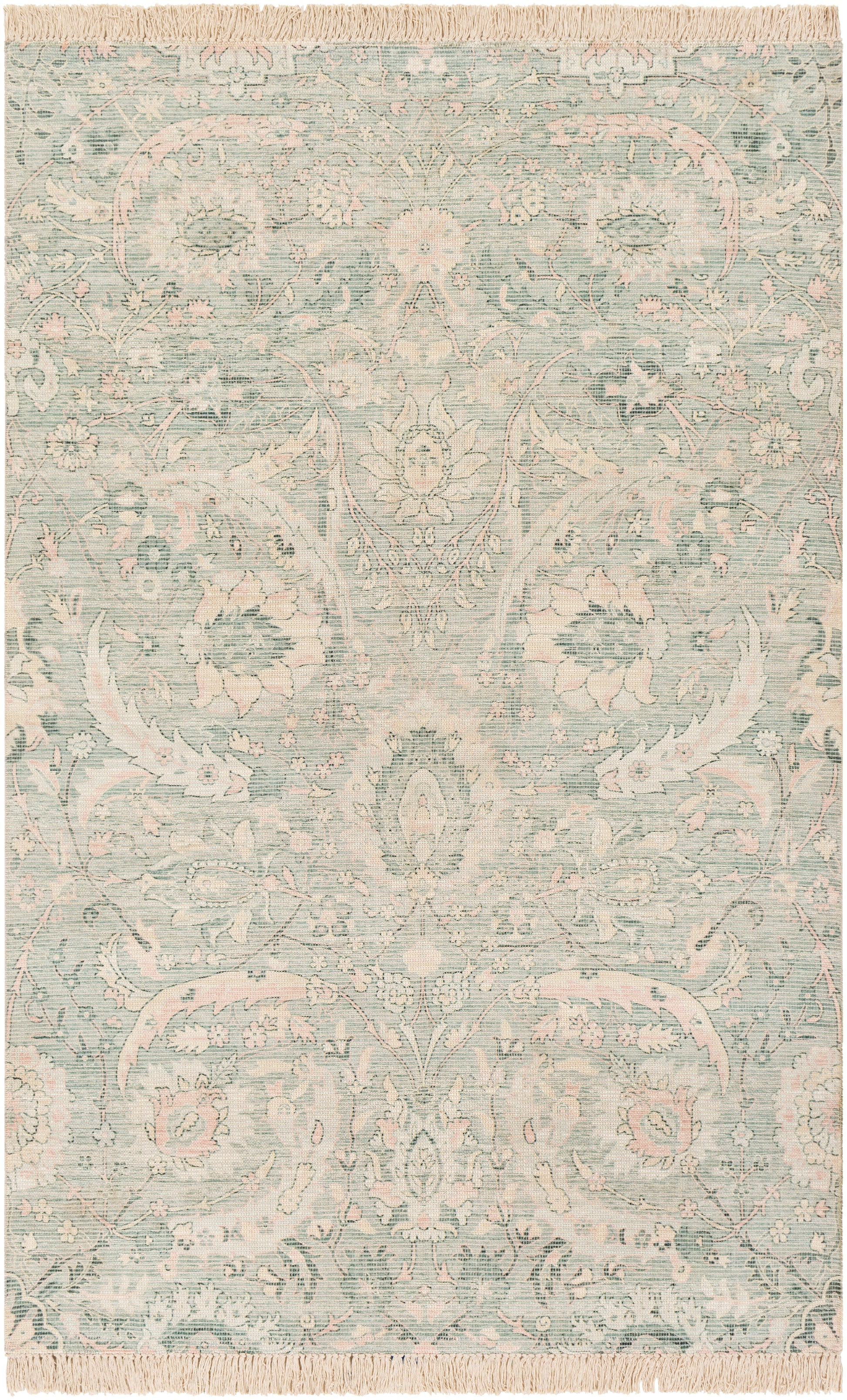 Surya Zainab Zai-2302 Sage, Dark Green, Lime, Pale Pink Area Rug