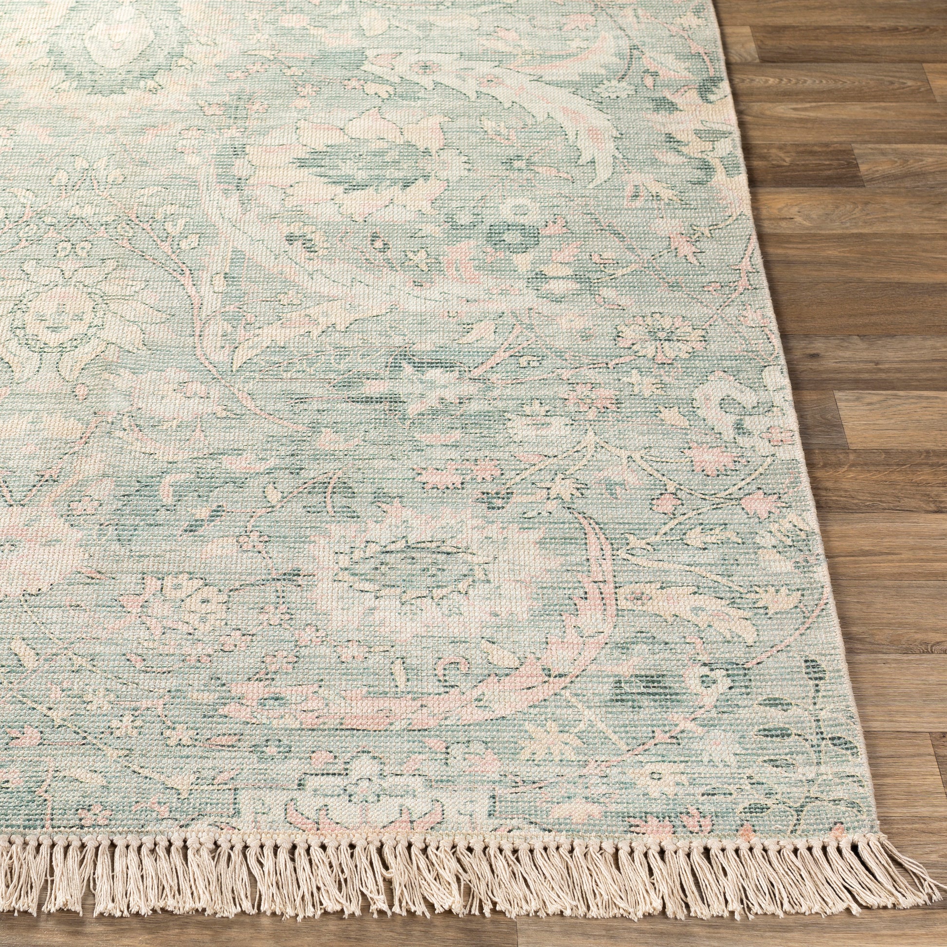 Surya Zainab Zai-2302 Sage, Dark Green, Lime, Pale Pink Area Rug