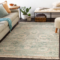 Surya Zainab Zai-2302 Sage, Dark Green, Lime, Pale Pink Area Rug