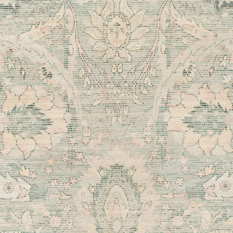 Surya Zainab Zai-2302 Sage, Dark Green, Lime, Pale Pink Rugs.