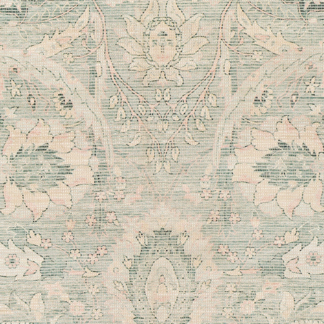 Surya Zainab Zai-2302 Sage, Dark Green, Lime, Pale Pink Rugs.