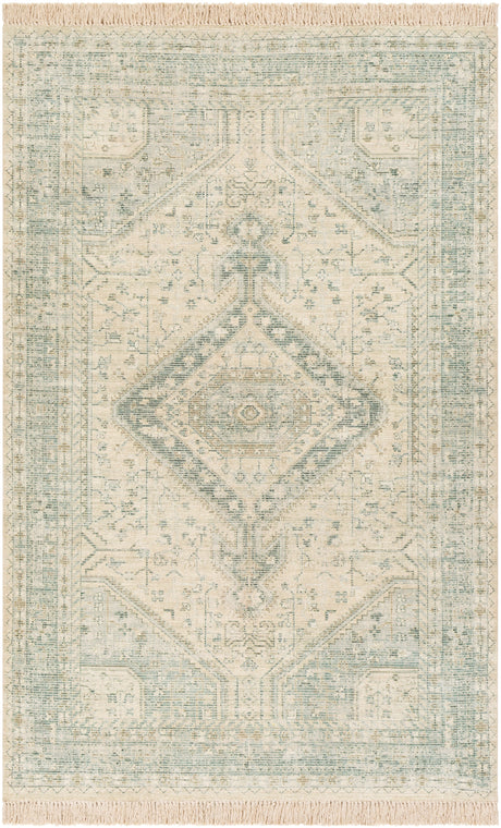 Surya Zainab Zai-2303 Sage, Dark Green, Lime, White Rugs.