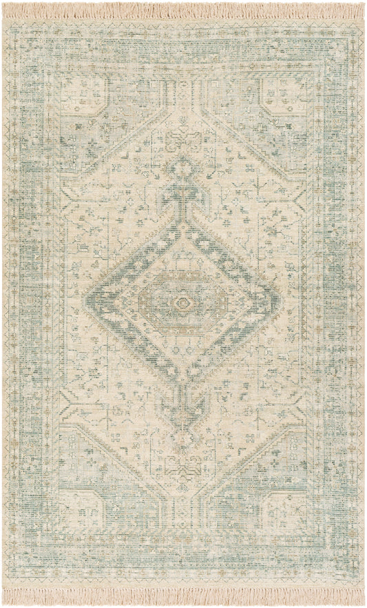 Surya Zainab Zai-2303 Sage, Dark Green, Lime, White Area Rug