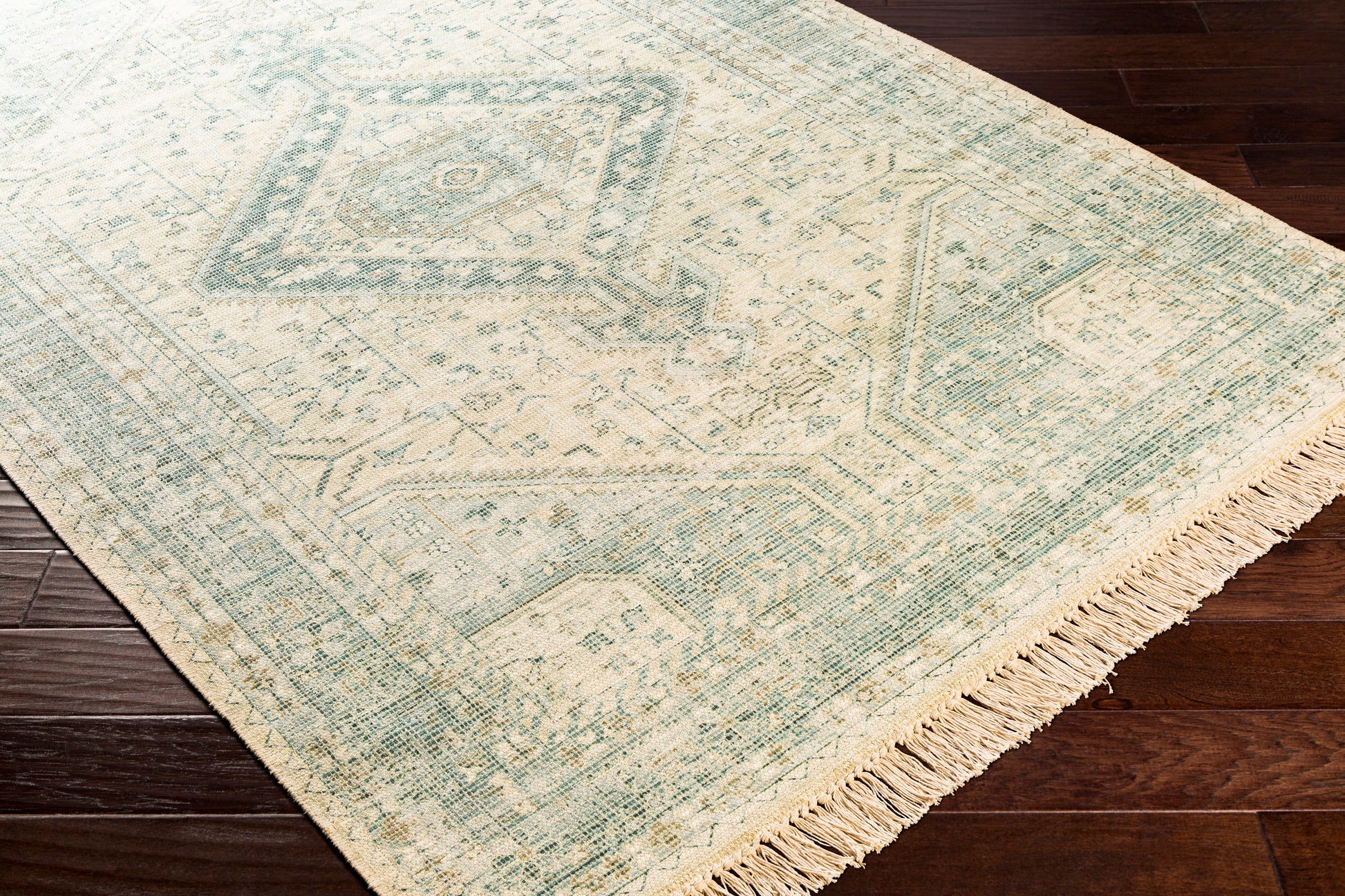 Surya Zainab Zai-2303 Sage, Dark Green, Lime, White Area Rug