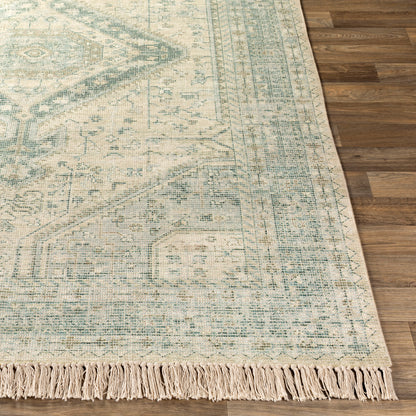 Surya Zainab Zai-2303 Sage, Dark Green, Lime, White Area Rug