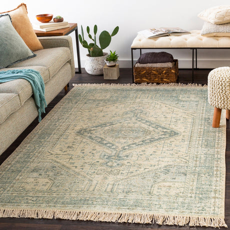 Surya Zainab Zai-2303 Sage, Dark Green, Lime, White Rugs.