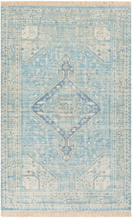 Surya Zainab Zai-2304 Sky Blue, Navy, Sage, Lime Rugs.