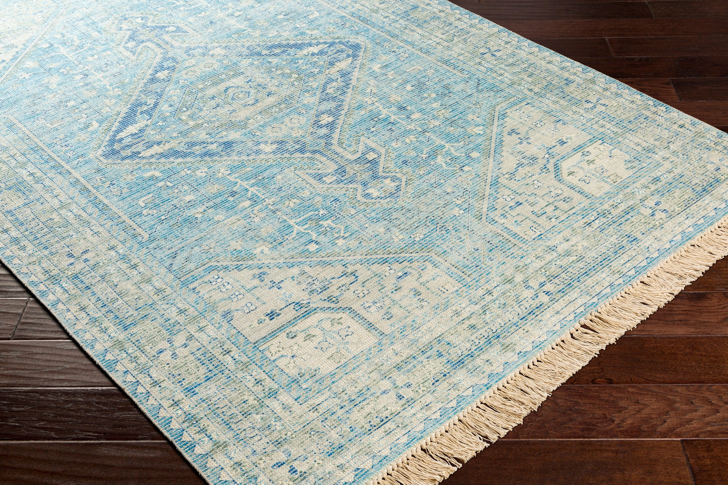 Surya Zainab Zai-2304 Sky Blue, Navy, Sage, Lime Rugs.