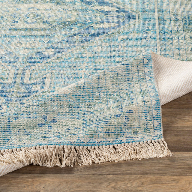 Surya Zainab Zai-2304 Sky Blue, Navy, Sage, Lime Rugs.