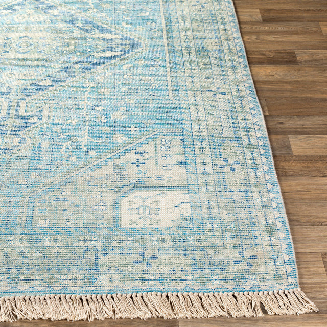 Surya Zainab Zai-2304 Sky Blue, Navy, Sage, Lime Rugs.