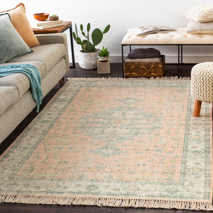 Surya Zainab Zai-2305 Camel, Cream, Sage, Dark Green Area Rug