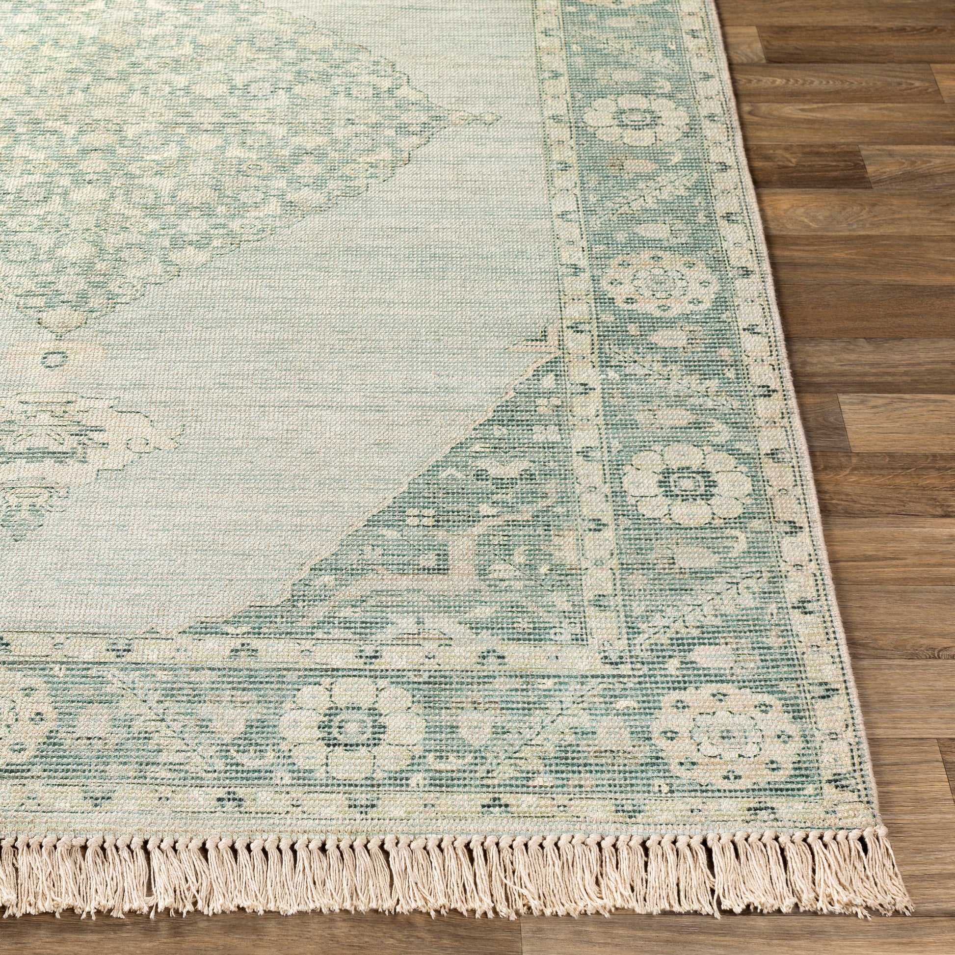 Surya Zainab Zai-2306 Sage, Dark Green, Lime, White Area Rug