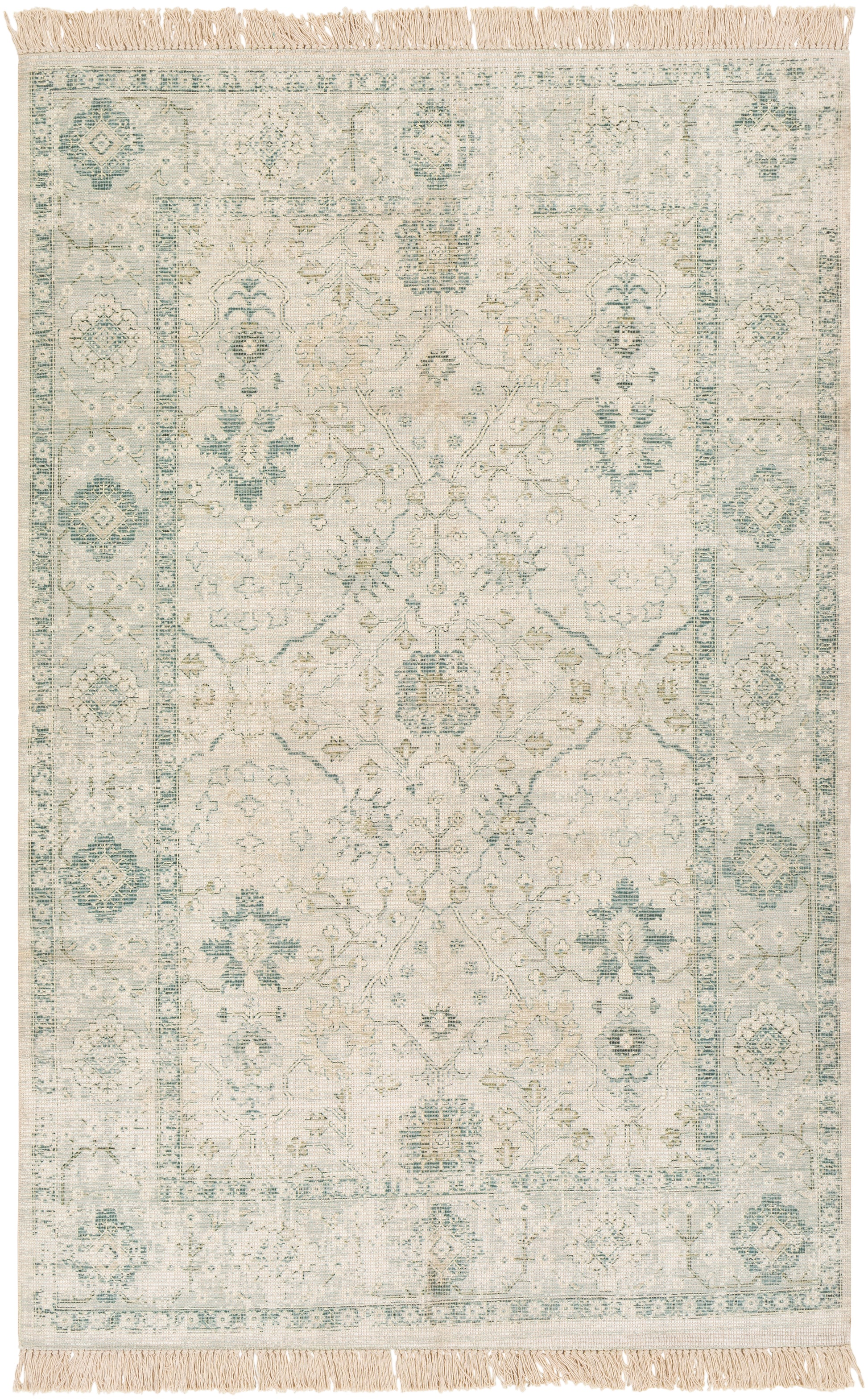 Surya Zainab Zai-2308 Sage, Dark Green, Lime, White Area Rug