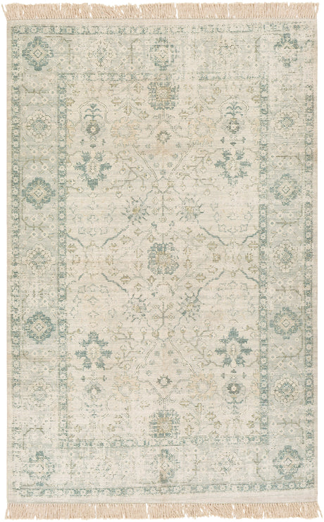 Surya Zainab Zai-2308 Sage, Dark Green, Lime, White Rugs.
