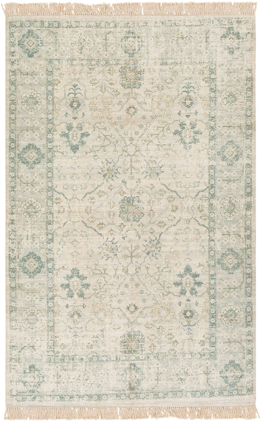 Surya Zainab Zai-2308 Sage, Dark Green, Lime, White Area Rug